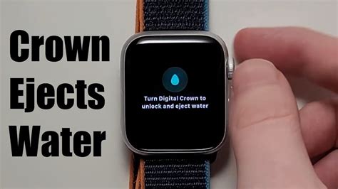 turn digital crown to eject water